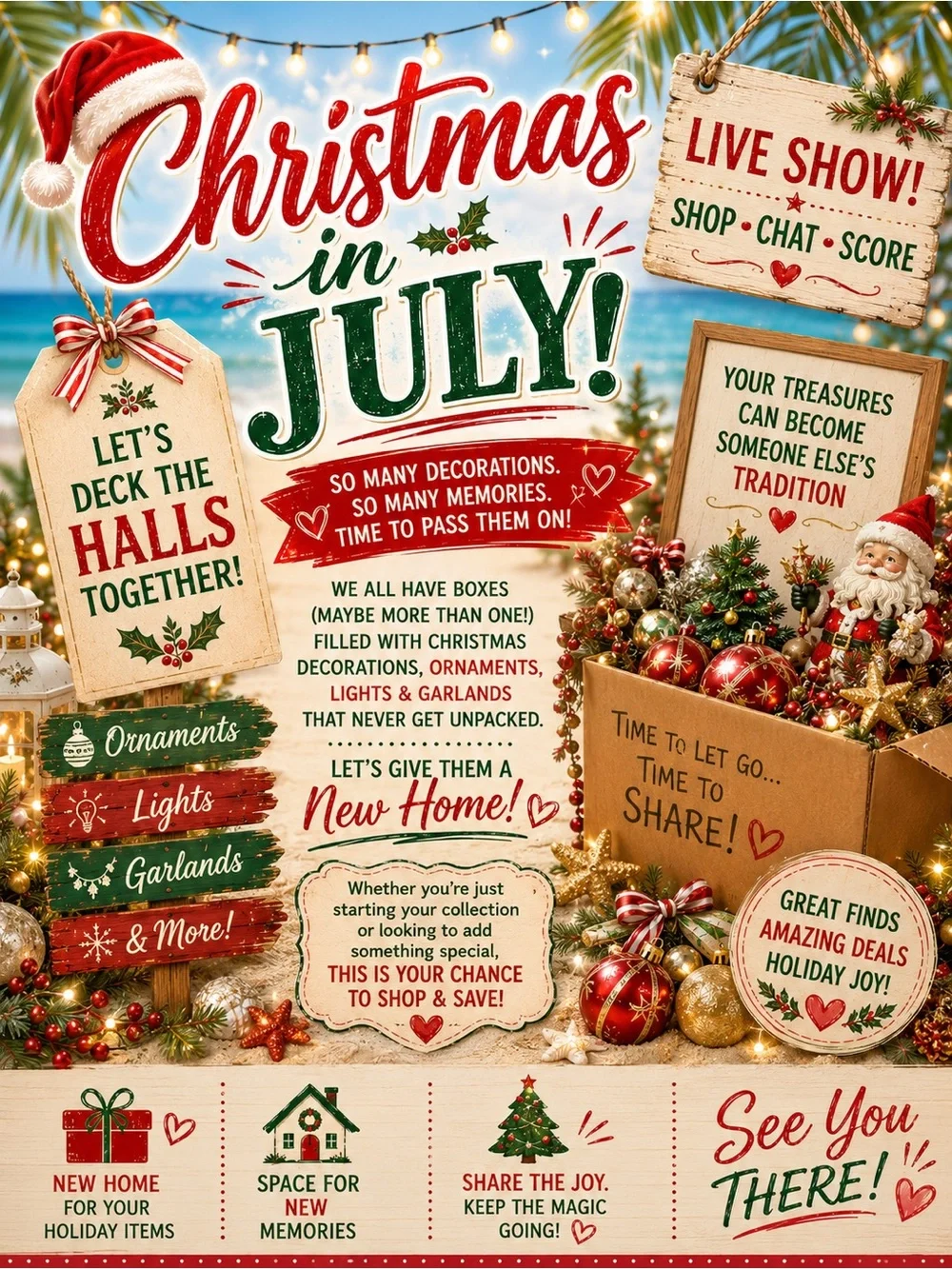 Christmas in July Holiday Decorations Bundle - Fri 8pm CST July 24!!!